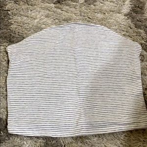 Grey striped tube top